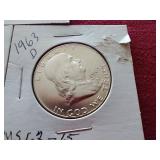 (3) 1963-D Franklin Half Dollars