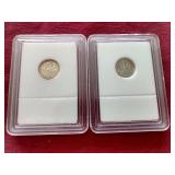 (2) Slabbed Roosevelt Dimes