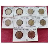 (10) Susan B Anthony Dollars