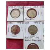 (10) Susan B Anthony Dollars
