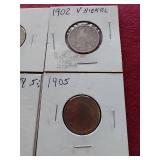 (9) Liberty "V" Nickels