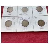 (9) Liberty "V" Nickels