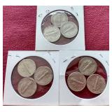 (9) Mercury Dimes - 1942-1944 P/D/S