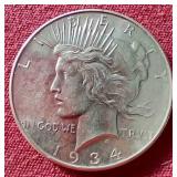 Nice 1934 Peace Dollar - Tough Date
