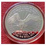 2001/2002 9-11 We Will Never Forget 1 oz Silver Medal