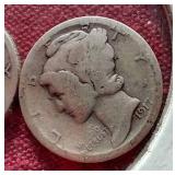 (2) Mercury Dimes - 1917 P & S