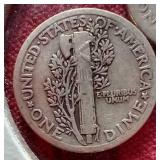 (2) Mercury Dimes - 1917 P & S