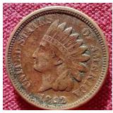 1862 Indian Penny - Partial Liberty