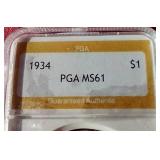 1934 Peace Dollar - PGA MS61