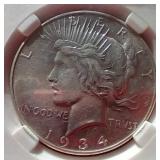 1934 Peace Dollar - PGA MS61