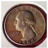 (5) 90% Silver Washington Quarters