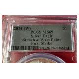 2014-W American 1 oz Silver Eagle - PCGS MS69 First Strike