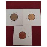 (3) Uncirculated Wheat Pennies - 1954/1955/1956