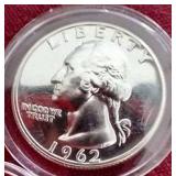 (5) BU/Proof 90% Silver Washington Quarters - Gorgeous