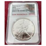 1986(S) American 1 oz Silver Eagle NGC MS68 - First Year