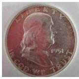 (2) Slabbed Franklin Half Dollars