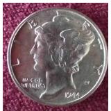 Uncirculated 1944 Mercury Dime