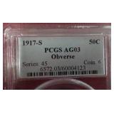 1917-S (Obverse) Walking Liberty Half Dollar - PCGS AG03