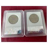 (2) Slabbed Kennedy Half Dollars
