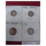 (10) Barber Dimes