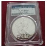 2012(W) American 1 oz Silver Eagle - PCGS MS69