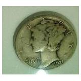 1921-D Mercury Dime - Key Date!