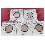 (5) Uncirculated Nickels - Keelboat/Peace/Westward Journey