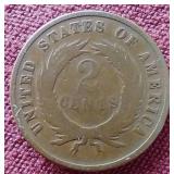 1870 2 Cent Coin