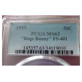 1955 Franklin "Bugs Bunny" Half Dollar - PCGS MS63