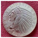 Indian Head Gold Style 1 oz Silver Round