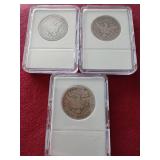 (3) Barber Half Dollars