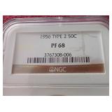 1956 Franklin Half Dollar (Type 2) - NGC PF68