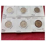 (9) Nickels - Mostly Uncirculated