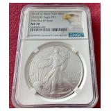 2022(W) American 1 oz Silver Eagle - NGC MS70 First Day of Issue