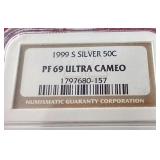1999-S Silver Kennedy Half Dollar - PF69 Ultra Cameo