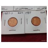(8) Proof & Uncirculated Pennies