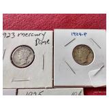 (7) Mercury Dimes