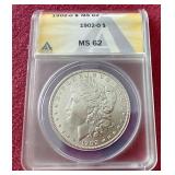 1902-O Morgan Dollar - ANACS MS62