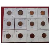 (12) Wheat Pennies - Some Nice Dates