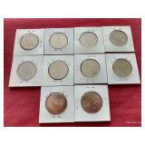 (10) Kennedy Half Dollars - Mostly Uncirculated