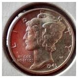 Uncirculated 1943 Mercury Dime