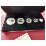 Awesome 2016 Canada Silver Maple Leaf Fractional Set (5) Coins With Box & COA