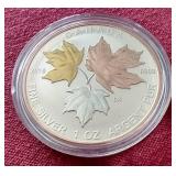 Awesome 2016 Canada Silver Maple Leaf Fractional Set (5) Coins With Box & COA