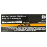 Strongway 48in. Belt Drive Drum Fan, 20,600 CFM, 9/10 HP (for Parts) Msrp $519.99