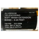 NorthStar Heavy-Duty Aluminum Telescoping Soft Wash Extension Wand, 10.5 GPM, 150 PSI