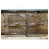Two-Way Clear Merchandising Bin lot of 4