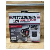 Pittsburgh 12V Portable Tire Inflator With LED Light