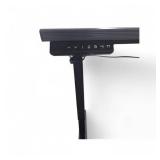 Power Sit Stand Desk with Memory Settings measures 70" wide / 46" deep / Adjusts between 24.5" to 50" tall Right Return