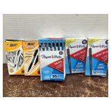 Paper Mate and Bic Clic Pens