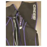 Cressi Lady Wetsuit - Size S/2 - Black with Purple Stitching